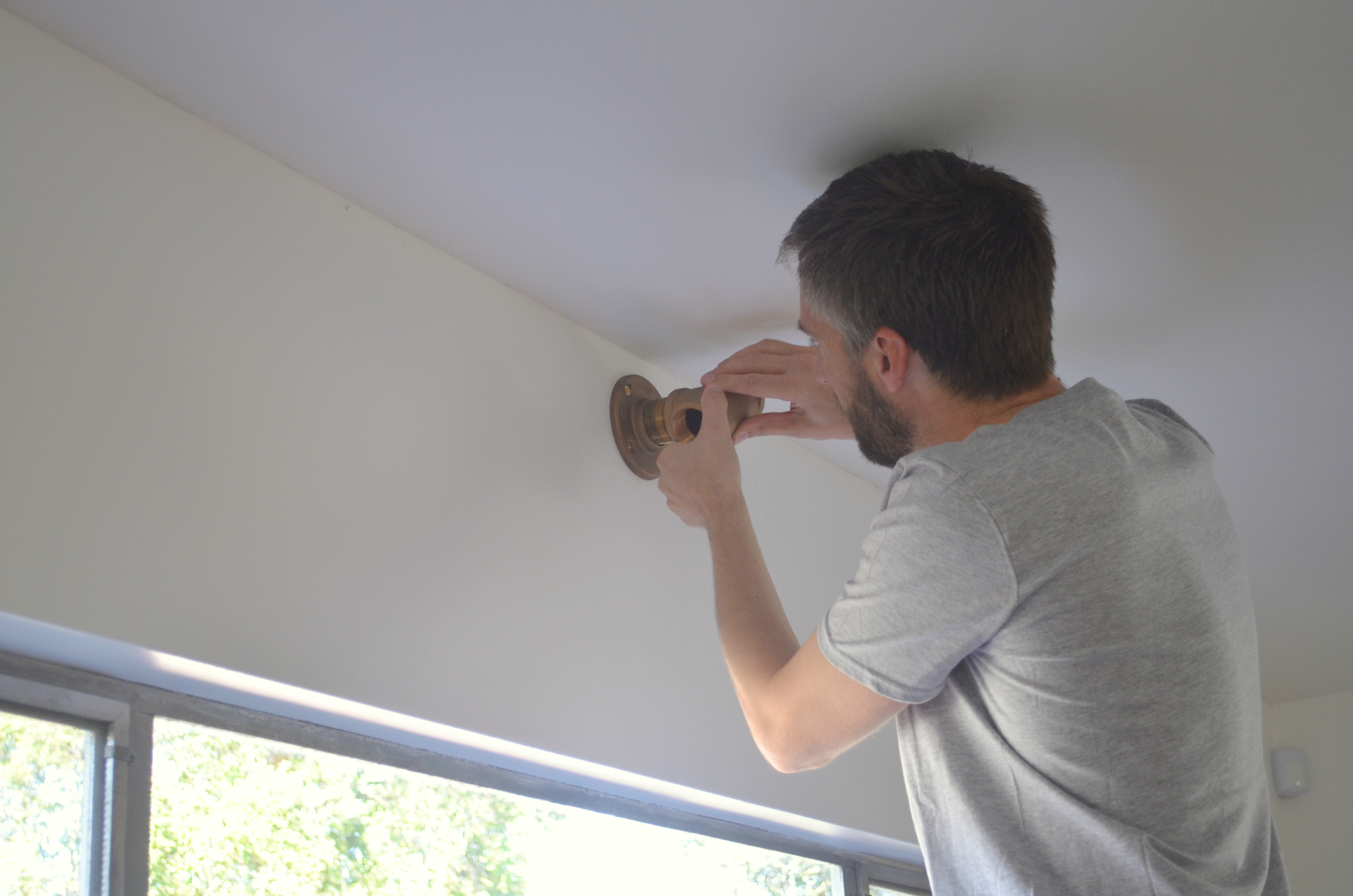 DIY Lucite Curtain Rod