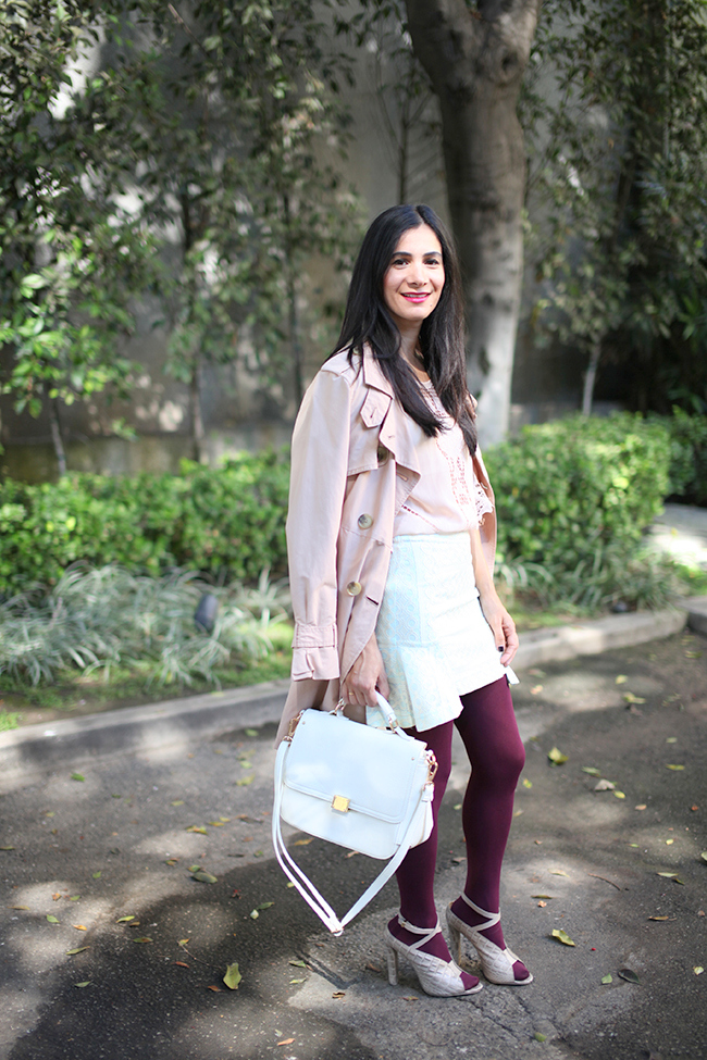pink trench