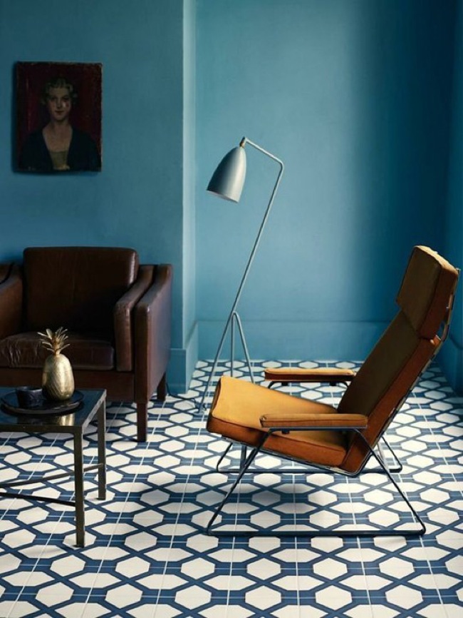 decorative floor tile living room