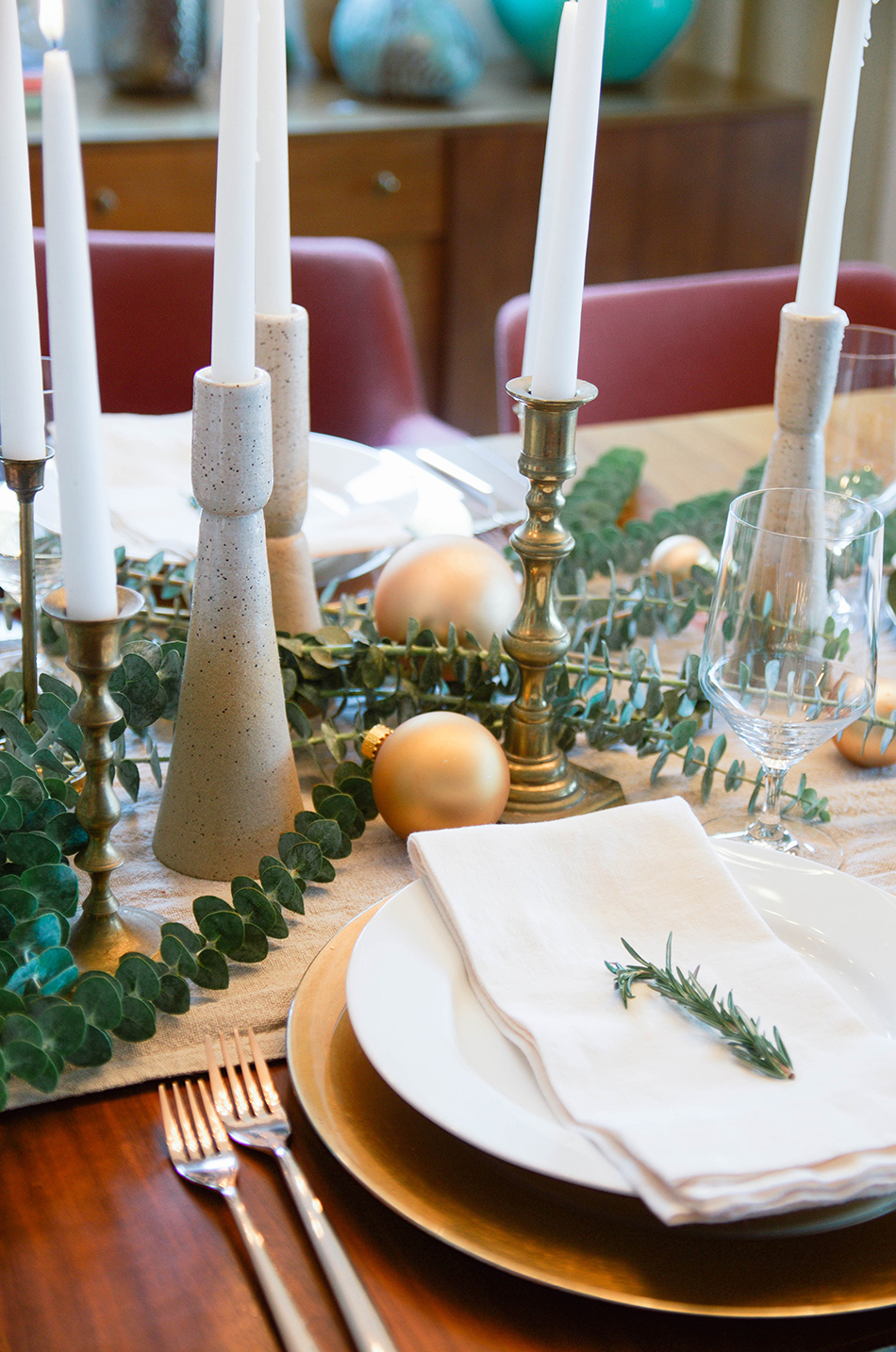 neutral table setting