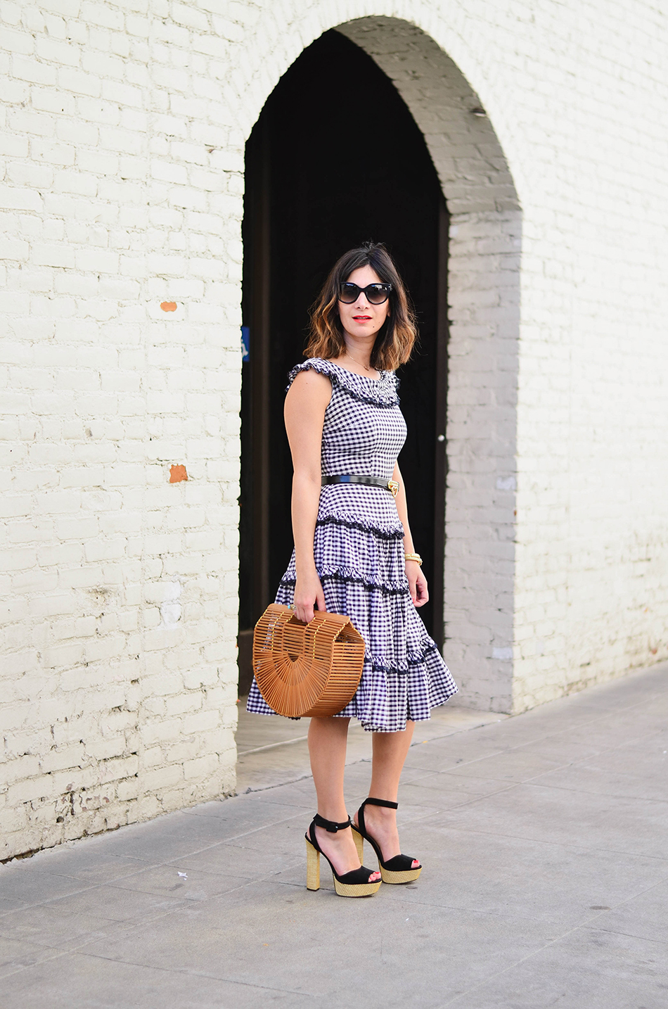 how to style a gingham dress