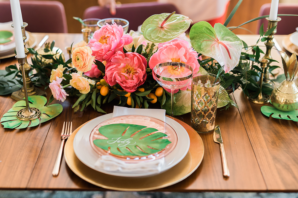 tropical inspired valentine party