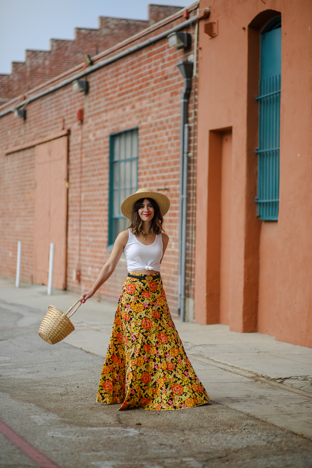styling a maxi dress with a crop top