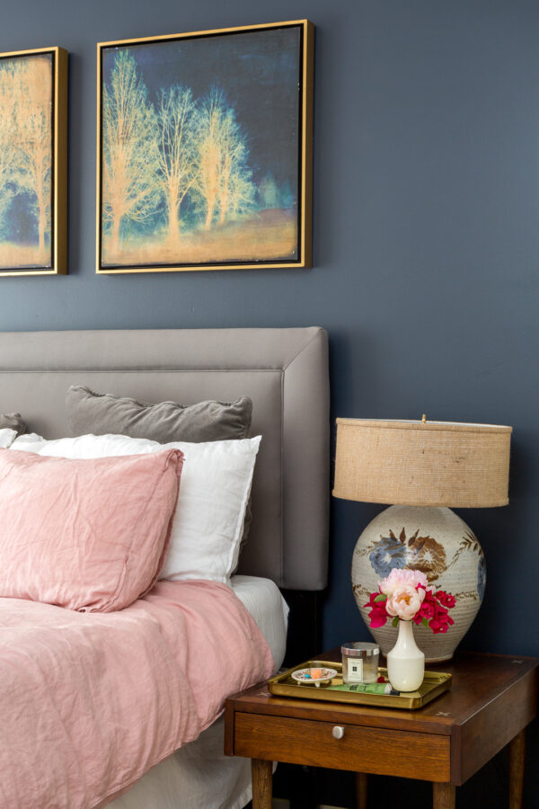 Boho Chic Navy and Pink Bedroom A Vintage Splendor at Home