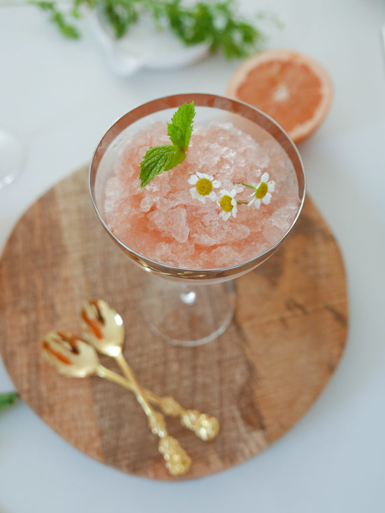 Rosé Grapefruit Granita Dessert Recipe A Vintage Splendor