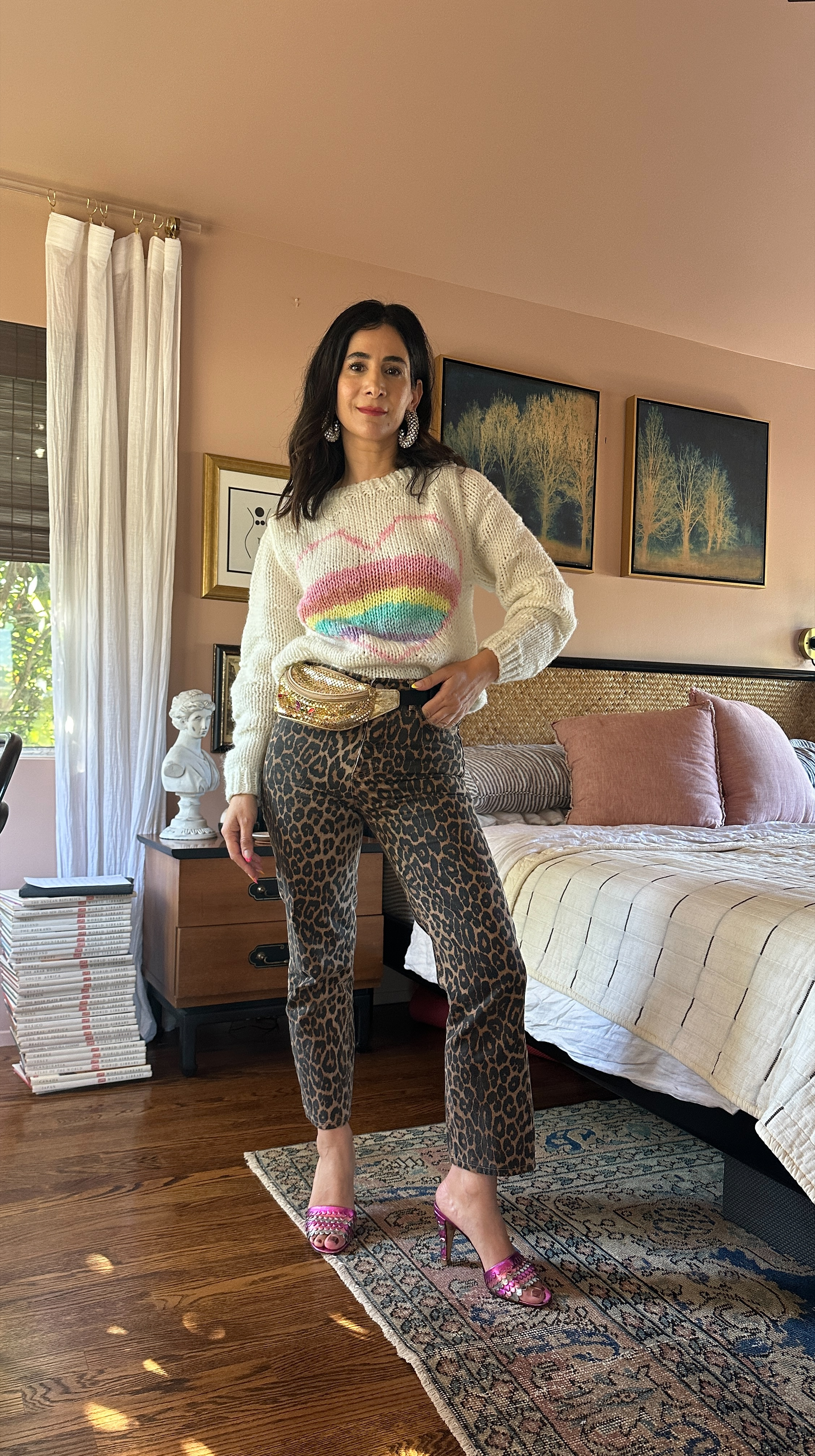 how to style leopard pants